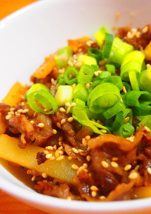 牛肉と細切りじゃがいもの甘辛炒め-レシピのメイン写真