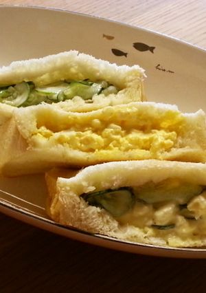 簡単でおいしい♡朝のサンドイッチ-レシピのメイン写真