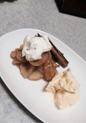 簡単！焼きリンゴのマスカルポーネ添え-レシピのメイン写真