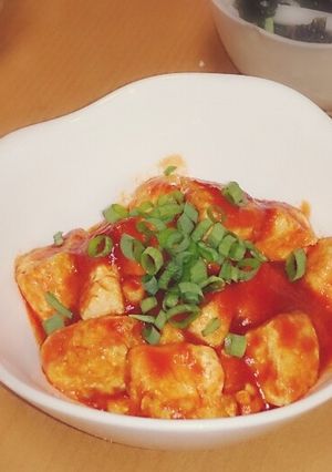 エビチリ風揚げ豆腐。-レシピのメイン写真