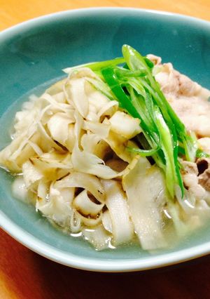 豚バラとゴボウのしゃぶしゃぶ風サッと煮-レシピのメイン写真