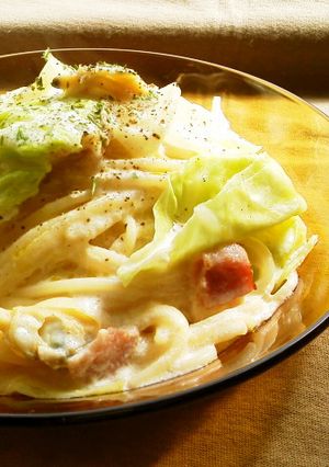 春キャベツとあさりのクリームパスタ-レシピのメイン写真