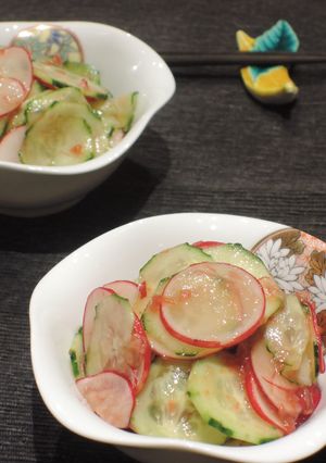 ちょいと一品★ラディッシュ胡瓜梅肉ポン酢-レシピのメイン写真