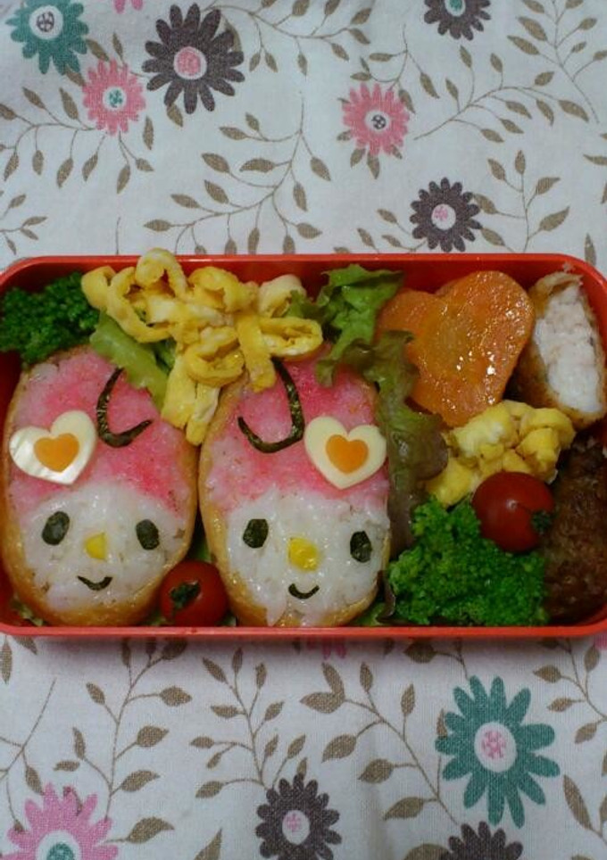 キャラ弁☆簡単マイメロちゃん稲荷寿司★-レシピのメイン写真