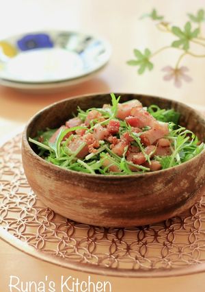 水菜とベーコンのシャキっとサラダ-レシピのメイン写真