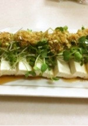 簡単！豆腐と貝割れの香味サラダ-レシピのメイン写真