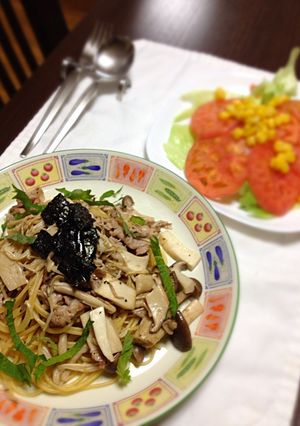 きのこと豚肉のバター醤油パスタ-レシピのメイン写真