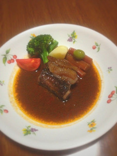 大人のおもてなし スペアリブの赤ワイン煮-レシピのメイン写真