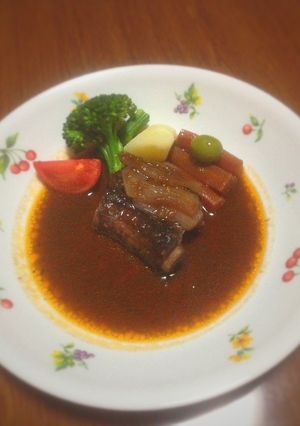 大人のおもてなし スペアリブの赤ワイン煮-レシピのメイン写真