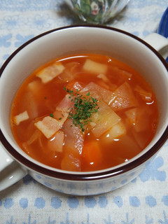 ケチャップで作る☆ミネストローネ風スープ-レシピのメイン写真