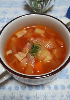 ケチャップで作る☆ミネストローネ風スープ-レシピのメイン写真