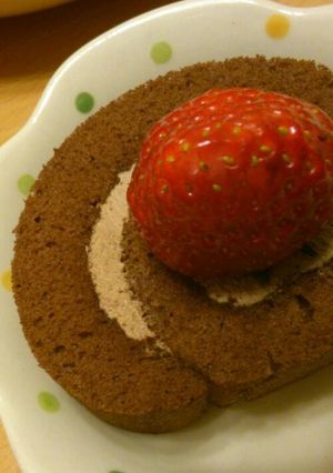 一番初めのイチゴのせロールケーキ♪-レシピのメイン写真