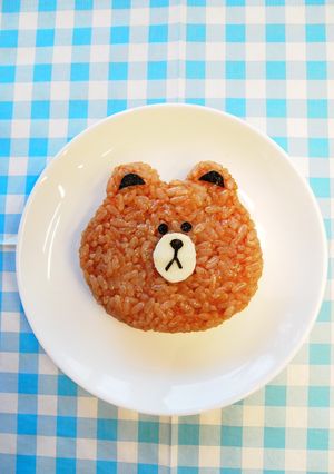 お花見デコおにぎり（ブラウン編）-レシピのメイン写真