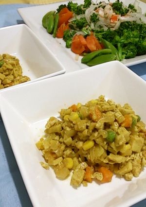 高野豆腐と鶏胸肉のドライカレー-レシピのメイン写真