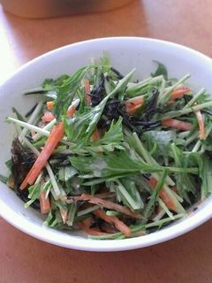 水菜とひじきのサラダ-レシピのメイン写真