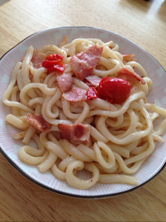 ベーコン&トマトの焼うどん-レシピのメイン写真