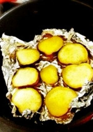 アルミホイルと鍋で蒸しさつま芋！-レシピのメイン写真