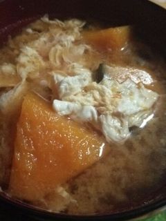 カボチャと卵の味噌汁-レシピのメイン写真