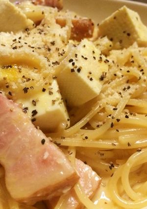 ダイズだカルボナーラ-レシピのメイン写真