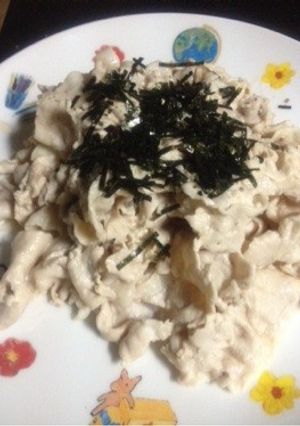 速攻！豚しゃぶ肉のマスタードマヨ和え-レシピのメイン写真