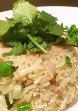 簡単♡菜の花でグリーンカレーチャーハン-レシピのメイン写真