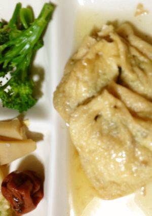ヨモギ餅入り巾着煮-レシピのメイン写真