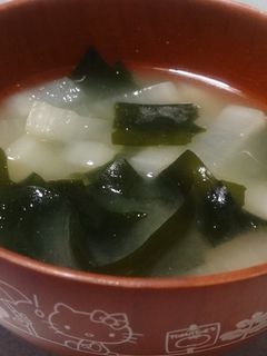 大根とワカメのお味噌汁-レシピのメイン写真
