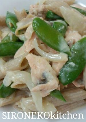 サーモンの和風クリームパスタ-レシピのメイン写真