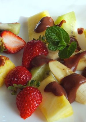 フルーツの米粉チョコソース-レシピのメイン写真