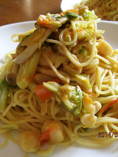 冷凍ホタテとシメジのトマトパスタ-レシピのメイン写真
