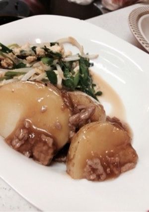 簡単☆新ジャガのひき肉あんかけ-レシピのメイン写真