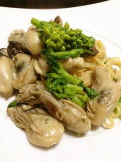 牡蠣と菜の花のパスタ-レシピのメイン写真