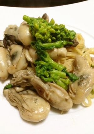 牡蠣と菜の花のパスタ-レシピのメイン写真