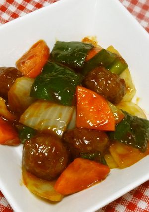ミートボールで酢豚風-レシピのメイン写真