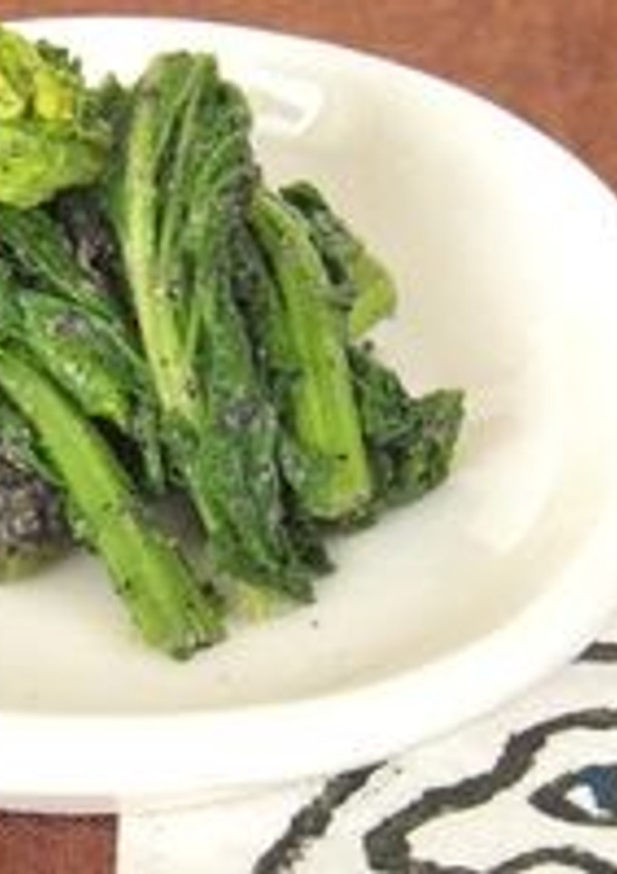 野菜ソムリエの菜の花の黒ごまわさび和え。-レシピのメイン写真