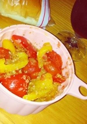 レンジで簡単栄養パプリカトマトのイタリア-レシピのメイン写真