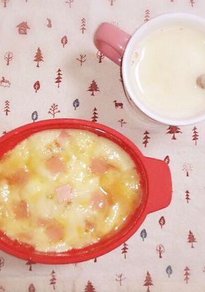 レンジで♪ハムチーズハニー蒸しパン。-レシピのメイン写真