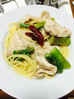 豚肉の柚子胡椒パスタ(∩´∀`)∩-レシピのメイン写真