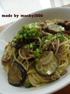 ナスと豚肉の和風スパゲッティ♪-レシピのメイン写真