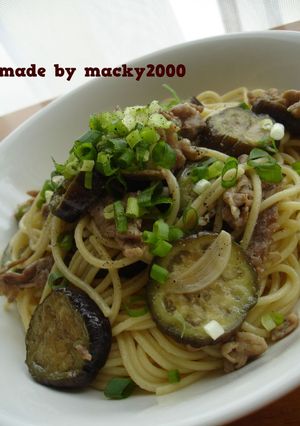 ナスと豚肉の和風スパゲッティ♪-レシピのメイン写真