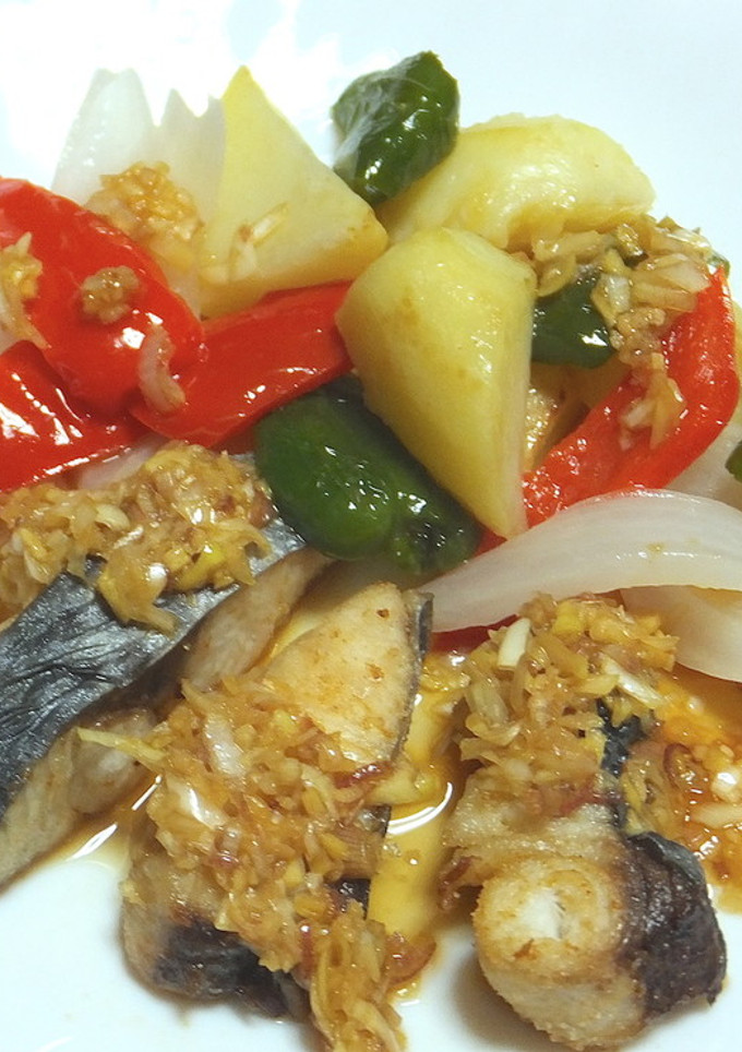 魚と野菜の素揚げ，香味だれ-レシピのメイン写真