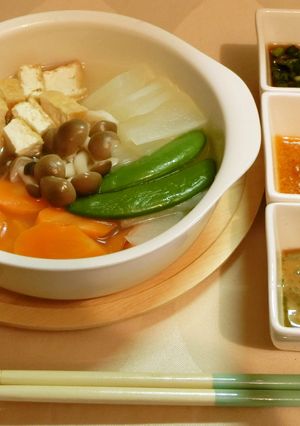 厚揚げと野菜のヘルシー鍋　3種のつけダレ-レシピのメイン写真