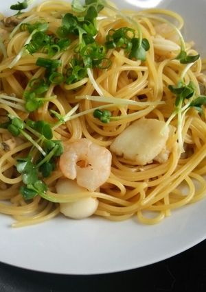 シーフードミックスだけでバター醤油パスタ-レシピのメイン写真