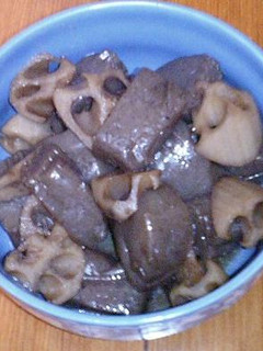 こんにゃくとレンコンの炒め煮-レシピのメイン写真