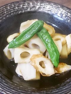 簡単!蓮根と竹輪の煮物-レシピのメイン写真