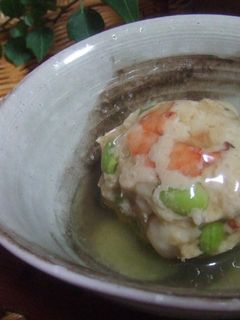 海老と枝豆の団子~くずあんかけ-レシピのメイン写真