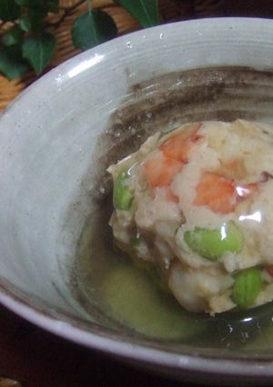 海老と枝豆の団子～くずあんかけ-レシピのメイン写真