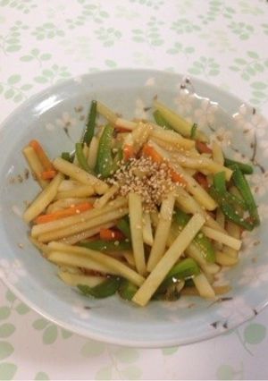 レンジで簡単、じゃが芋きんぴら-レシピのメイン写真