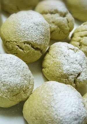 ビニールで！HMで抹茶スノーボール♡-レシピのメイン写真