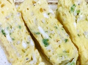絶品！簡単！釜揚げしらすとネギの卵焼き-レシピのメイン写真